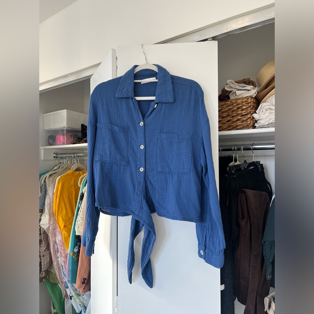 Mango Linen Blue Set